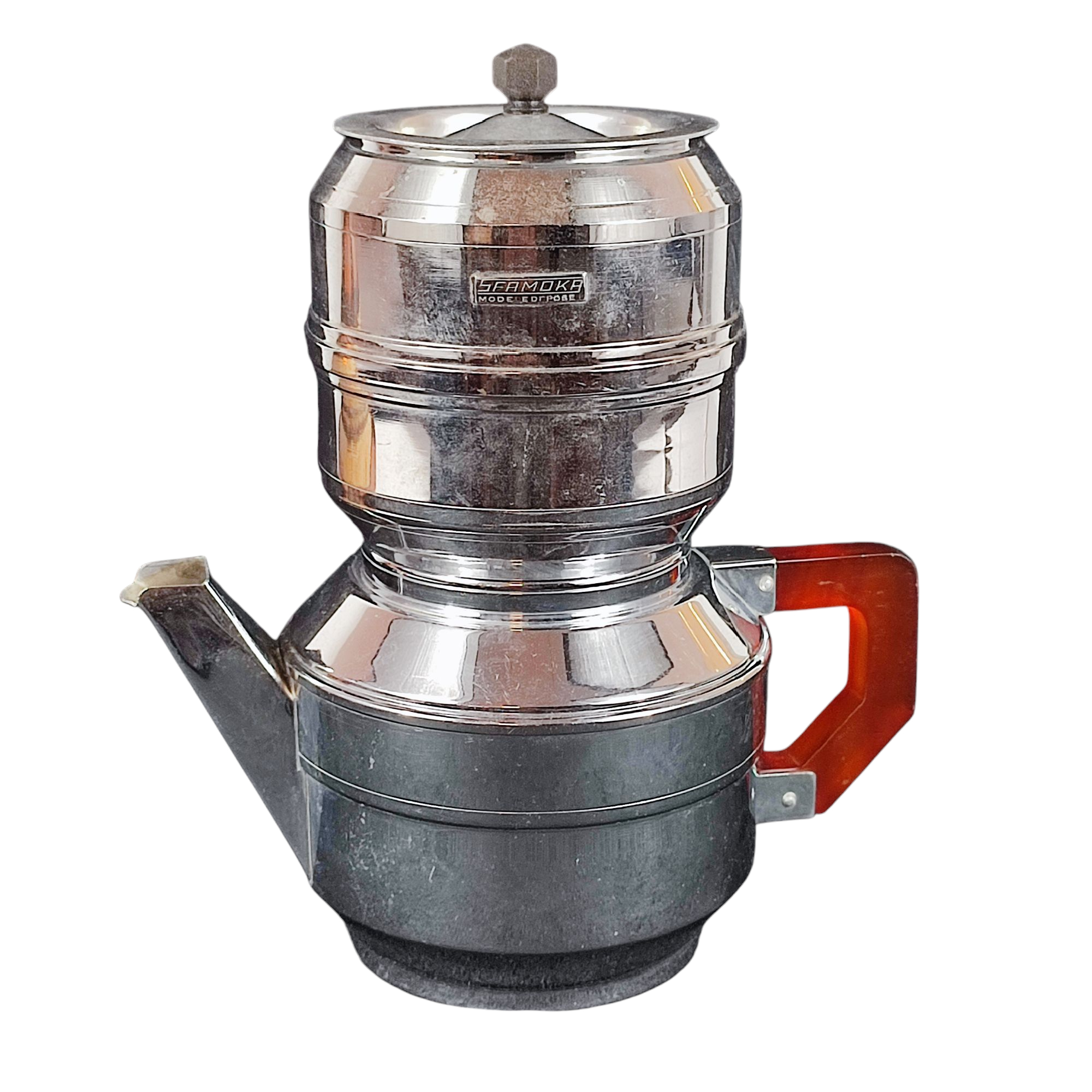 Voir photo 3 de Ancienne cafetière italienne SFAMOKA Ancienne cafetière italienne SFAMOKA État correct reconditionné photo 3