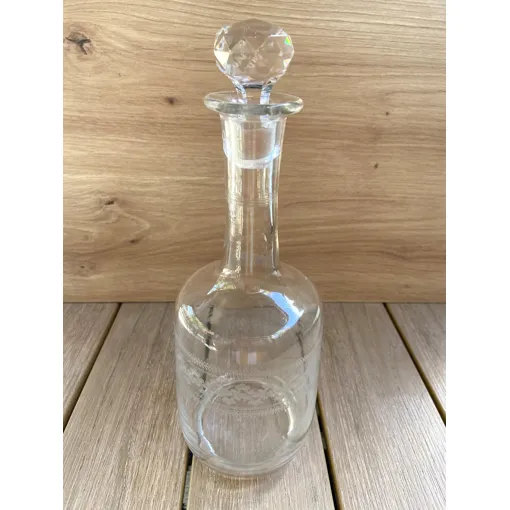 Ancienne Carafe En Verre &amp; Cristal Guilloché Vin Alcool Spiritueux Art Déco Bon état reconditionné disponible sur Rakuten