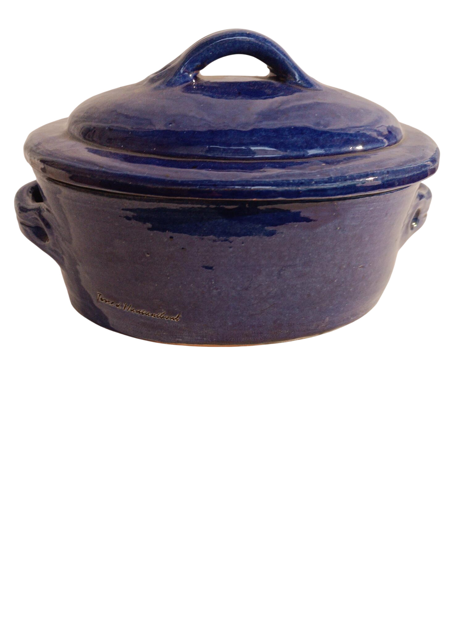 Ancienne cocotte, marmite en terre cuite bleue Bon état - 14,50 € Ancienne cocotte, marmite en terre cuite bleue Bon état reconditionné disponible sur Label Emmaüs