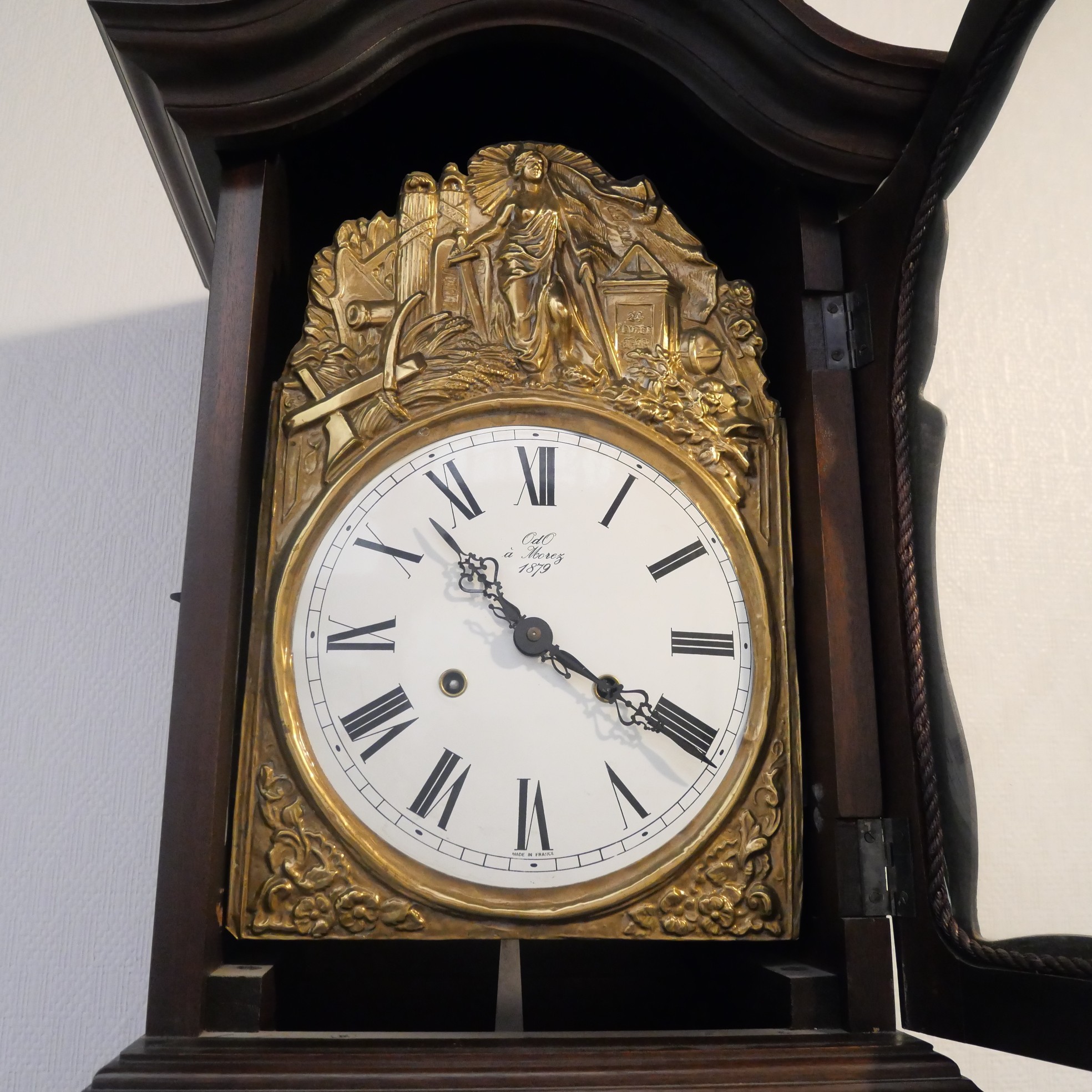 Voir photo 3 de Ancienne Horloge de parquet ODO 1879 Ancienne Horloge de parquet ODO 1879 Bon état reconditionné photo 3