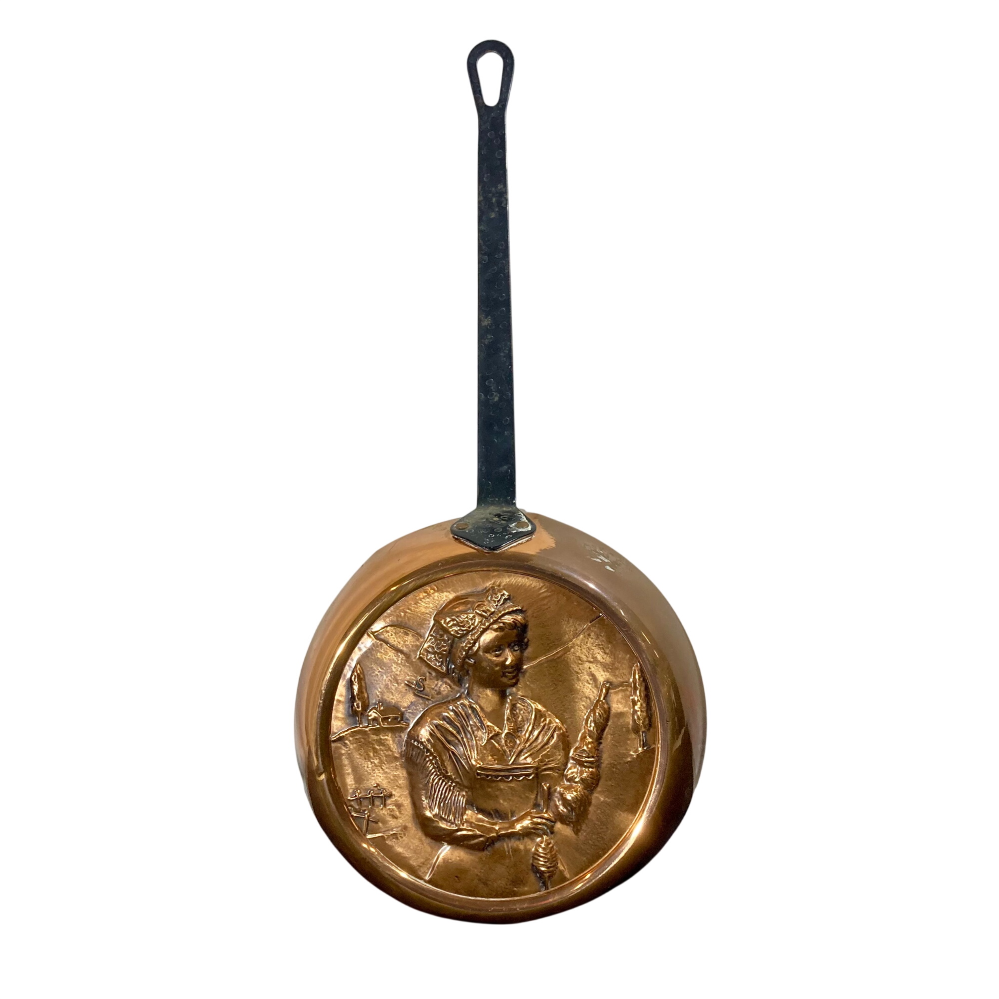 Acheter Ancienne poele de déco en cuivre Très bon état - 10,00 € Ancienne poele de déco en cuivre Très bon état reconditionné disponible sur Label Emmaüs