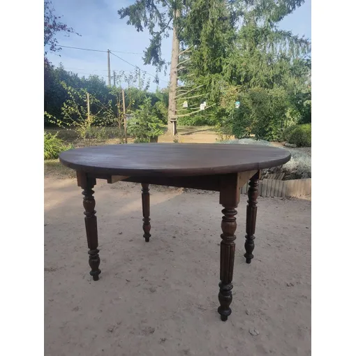 Ancienne Table Ronde En Chêne Louis Philippe Bon état reconditionné disponible sur Rakuten