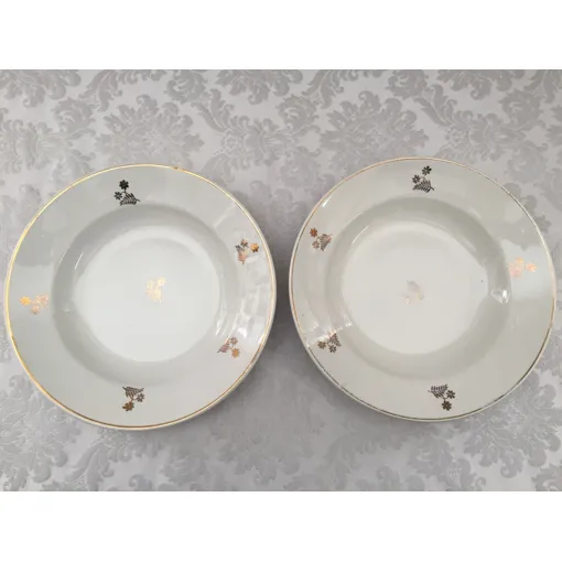 Anciennes 2 Assiettes Creuses Faïencerie De Lunéville K&g Demi-Porcelaine Bon état reconditionné disponible sur Rakuten