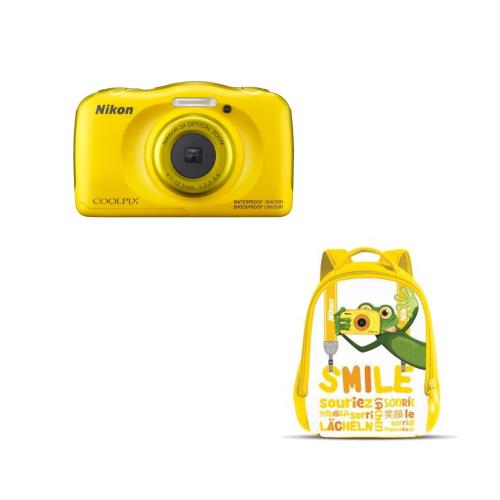 Appareil photo Compact Nikon Coolpix W100 Jaune + Sac État correct Nikon reconditionné disponible sur Fnac