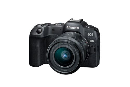 Appareil photo hybride Canon EOS R8 + RF 24-50mm f/4.5-6.3 IS STM noir État correct Canon reconditionné disponible sur Fnac