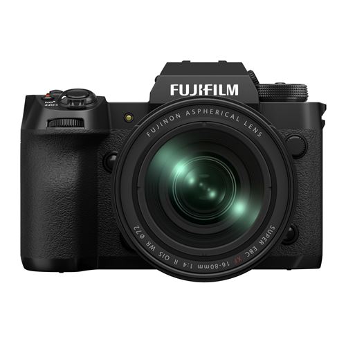 Appareil photo hybride Fujifilm X-H2 noir + XF 16-80mm f/4 R OIS WR État correct Fujifilm reconditionné disponible sur Fnac