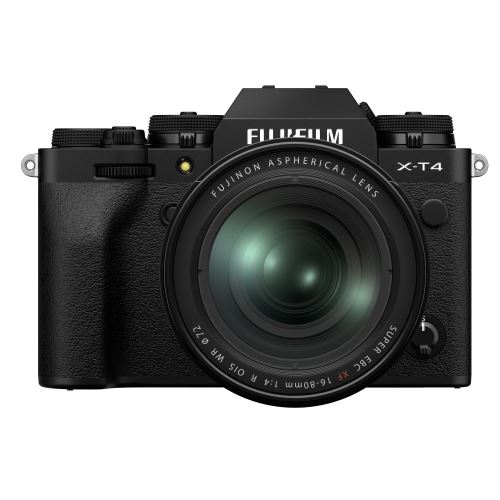 Appareil photo hybride Fujifilm X-T4 Noir + XF 16-80mm f/4 R OIS WR État correct Fujifilm reconditionné disponible sur Fnac