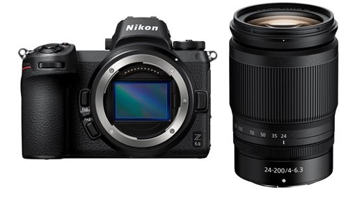 Appareil photo hybride Nikon Z 6II noir + Z 24-200mm f/4-6.3 VR État correct Nikon reconditionné disponible sur Fnac