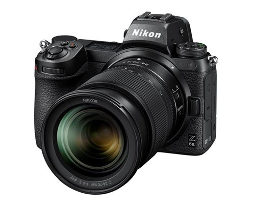 Appareil photo hybride Nikon Z6II noir + Z 24-70mm f/4 S + Bague FTZ État correct Nikon reconditionné disponible sur Fnac
