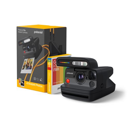 Appareil photo instantané Polaroid Flip Noir + Pack de film couleur 8 photos État correct Polaroid reconditionné disponible sur Fnac