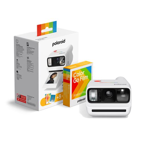 Appareil photo instantané Polaroid Go Génération 3 Blanc + Pack de films 8 photos État correct Polaroid reconditionné disponible sur Fnac
