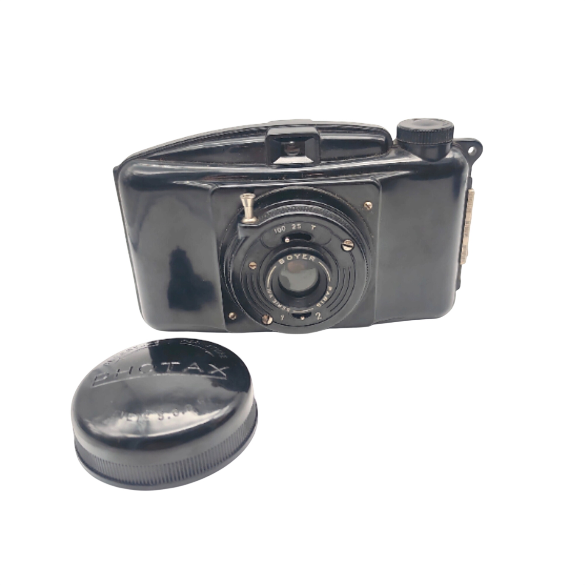 Appareil photo PHOTAX années 50 - 12,00 € Appareil photo PHOTAX années 50 reconditionné disponible sur Label Emmaüs