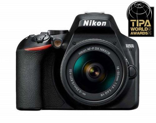 Appareil photo Reflex Nikon D3500 Noir+ Objectif Nikkor AF-P DX 18-55 mm f/3.5-5.6 VR État correct Nikon reconditionné disponible sur Fnac