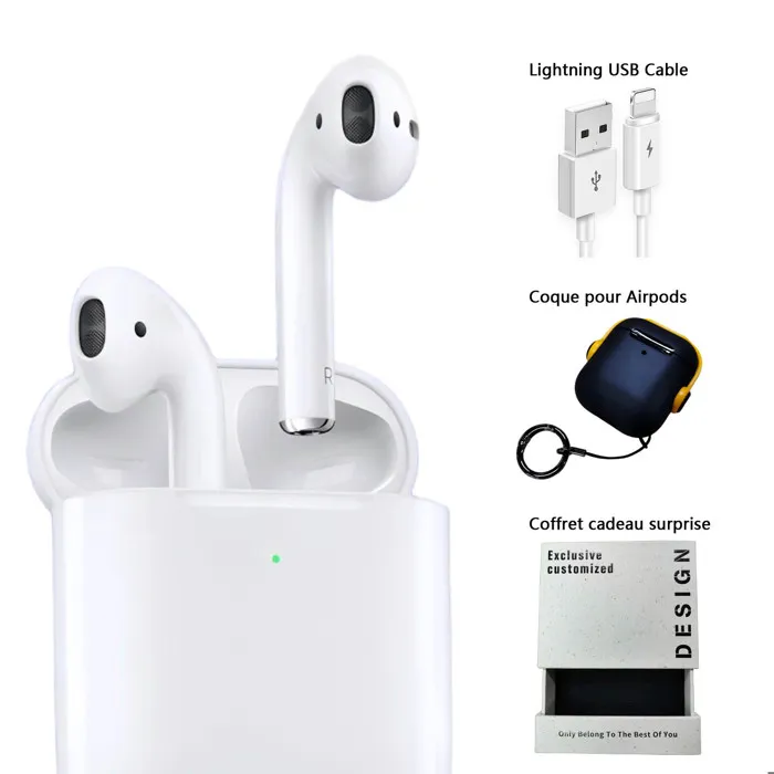 Apple AirPods 2 génération (2019) avec boîtier de charge Écouteurs Sans fil - Casque Audio Reconditionné Apple reconditionné disponible sur Cdiscount Seconde Vie