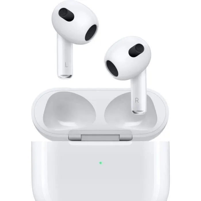Apple AirPods 3e génération + boitier de charge- Blanc Reconditionné - 61,68 € Apple AirPods 3e génération + boitier de charge- Blanc Reconditionné Apple reconditionné disponible sur Cdiscount Seconde Vie
