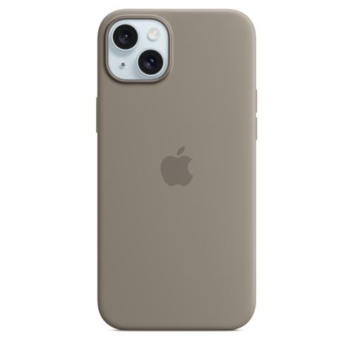 Apple Coque en silicone avec MagSafe pour iPhone 15 Plus Argile État correct reconditionné disponible sur Fnac