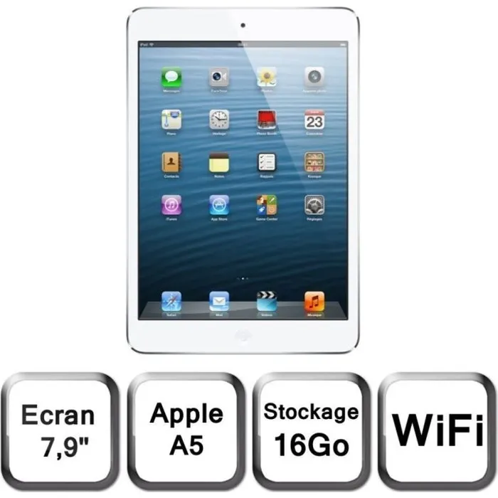 Apple iPad mini Wi-Fi 16 Go blanc & argent Reconditionné - 100,94 € Apple iPad mini Wi-Fi 16 Go blanc & argent Reconditionné Apple reconditionné disponible sur Cdiscount Seconde Vie