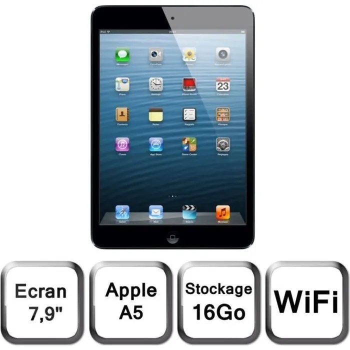 Apple iPad mini Wi-Fi 16 Go noir & ardoise Reconditionné - 65,92 € Apple iPad mini Wi-Fi 16 Go noir & ardoise Reconditionné Apple reconditionné disponible sur Cdiscount Seconde Vie