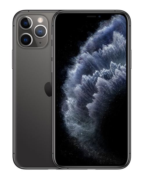 Apple iPhone 11 Pro - 4G smartphone - double SIM / Mémoire interne 64 Go - écran OEL - 5.8"" - 2436 x 1125 pixels - 3 x caméras arrière 12 MP, 12 MP, 12 MP - front camera 12 MP - gris sidéral État correct reconditionné disponible sur Fnac
