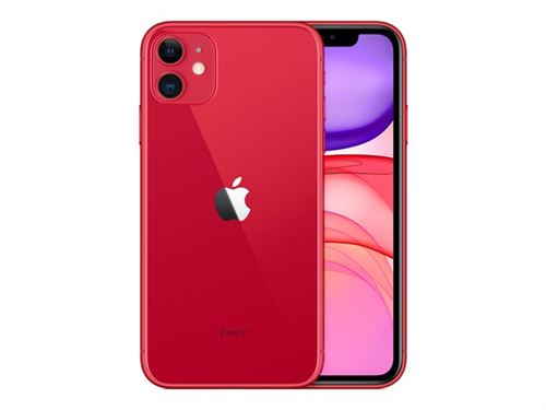 Apple iPhone 11 - (PRODUCT) RED - 4G smartphone - double SIM / Mémoire interne 128 Go - Écran LCD - 6.1" - 1792 x 828 pixels - 2x caméras arrière 12 MP, 12 MP - front camera 12 MP - rouge État correct N/A reconditionné disponible sur Fnac