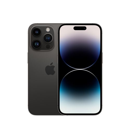 Apple iPhone 14 Pro - 5G smartphone - double SIM / Mémoire interne 256 Go - écran OLED - 6.1" - 2556 x 1179 pixels (120 Hz) - 3 x caméras arrière 48 MP, 12 MP, 12 MP - front camera 12 MP - noir spatial État correct reconditionné disponible sur Fnac