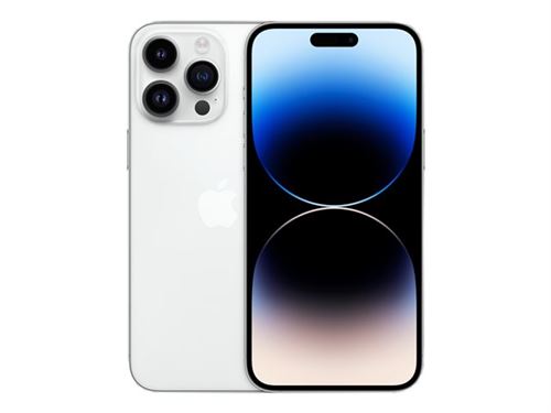 Apple iPhone 14 Pro Max - 5G smartphone - double SIM / Mémoire interne 128 Go - écran OLED - 6.7" - 2796 x 1290 pixels (120 Hz) - 3 x caméras arrière 48 MP, 12 MP, 12 MP - front camera 12 MP - démo - argent État correct Apple reconditionné disponible sur Fnac