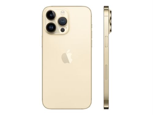 Apple iPhone 14 Pro Max - 5G smartphone - double SIM / Mémoire interne 256 Go - écran OLED - 6.7" - 2796 x 1290 pixels (120 Hz) - 3 x caméras arrière 48 MP, 12 MP, 12 MP - front camera 12 MP - or État correct N/A reconditionné disponible sur Fnac