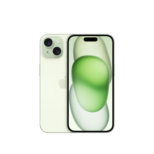 Apple iPhone 15 6,1" 5G Double SIM 256 Go Vert État correct Apple reconditionné disponible sur Fnac