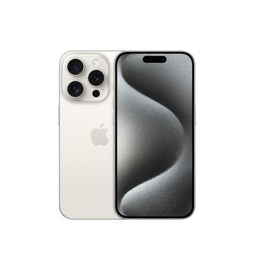 Apple iPhone 15 Pro 5G e-SIM 128 Go 6.1" Titane Blanc État correct N/A reconditionné disponible sur Fnac