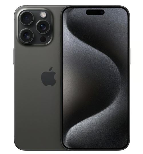 Apple iPhone 15 Pro Max 6,7" 256 Go Titane noir Reconditionné avec Batterie neuve État correct N/A reconditionné disponible sur Fnac