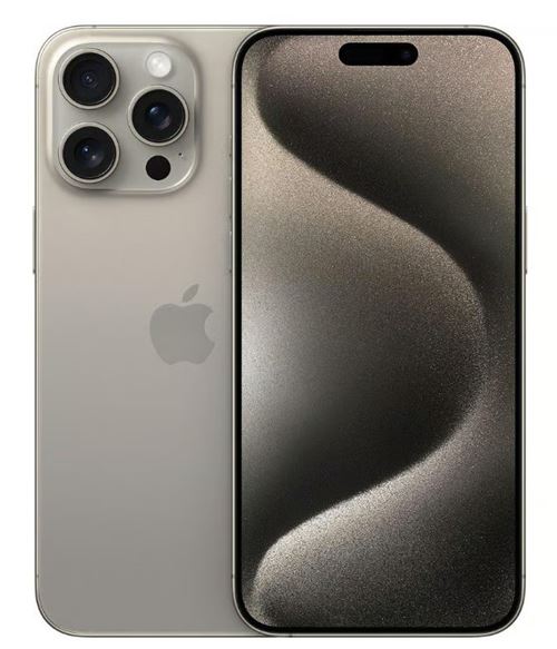 Apple iPhone 15 Pro Max 6,7" 512Go Titane Naturel Reconditionné avec Batterie neuve État correct reconditionné disponible sur Fnac