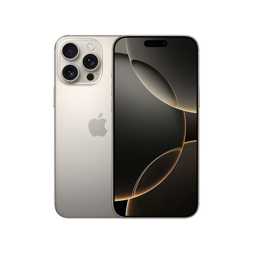Apple iPhone 16 Pro Max 6,9"" 5G 256 Go Double SIM Titane Naturel État correct Apple reconditionné disponible sur Fnac