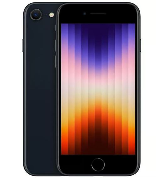 Apple iPhone SE 2022 128 Go 6,1 Noir Reconditionné avec batterie neuve État correct N/A reconditionné disponible sur Fnac