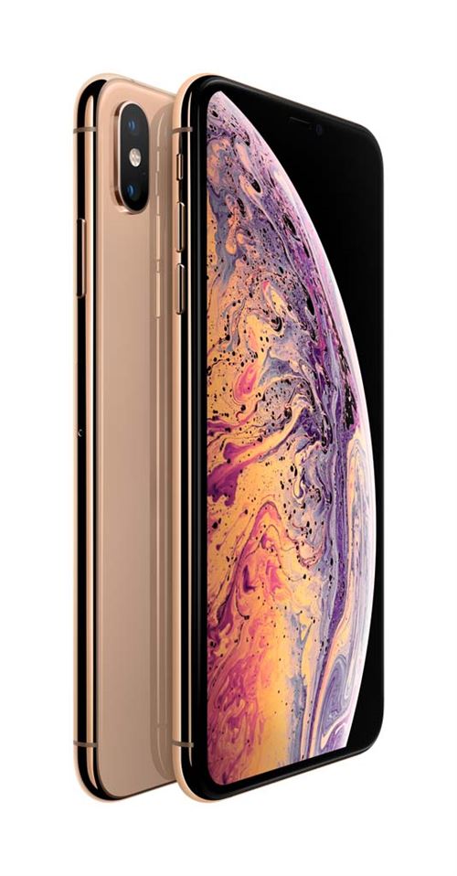 Apple iPhone XS Max - 4G smartphone - double SIM / Mémoire interne 64 Go - écran OLED - 6.5" - 2688 x 1242 pixels (120 Hz) - 2x caméras arrière 12 MP, 12 MP - 2x front cameras 7 MP - or État correct Apple reconditionné disponible sur Fnac