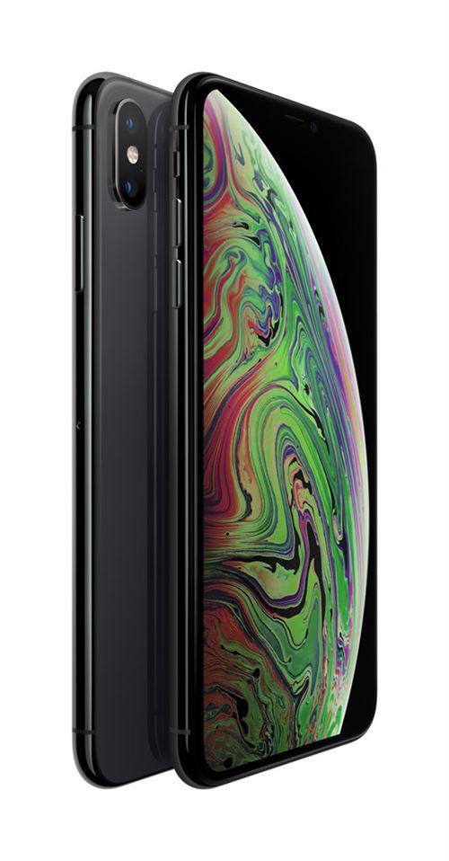 Apple iPhone XS Max - 4G smartphone - double SIM / Mémoire interne 64 Go - écran OLED - 6.5" - 2688 x 1242 pixels (120 Hz) - 2x caméras arrière 12 MP, 12 MP - 2x front cameras 7 MP - gris sidéral État correct Apple reconditionné disponible sur Fnac