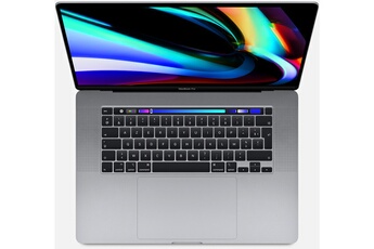 Apple MacBook Pro Touch Bar 16"" Retina Intel Core i7 hexacoeur de 9ème génération à 2.6 GHz 16 Go RAM 512 Go SSD Gris Sidéral Sur-mesure QWERTY État correct Apple reconditionné disponible sur Darty