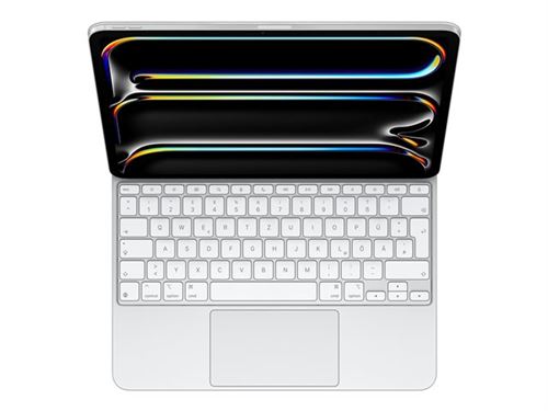 Apple Magic Keyboard - Clavier et étui - avec trackpad - rétroéclairé - Apple Smart connector - QWERTZ - Allemand - blanc État correct reconditionné disponible sur Fnac