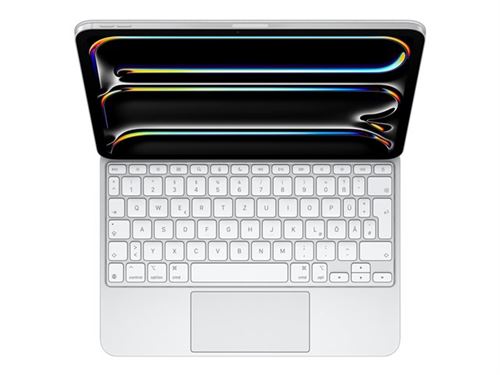 Apple Magic Keyboard - Clavier et étui - avec trackpad - rétroéclairé - Apple Smart connector - QWERTZ - Allemand - blanc - pour 11-inch iPad Pro (M4) État correct N/A reconditionné disponible sur Fnac