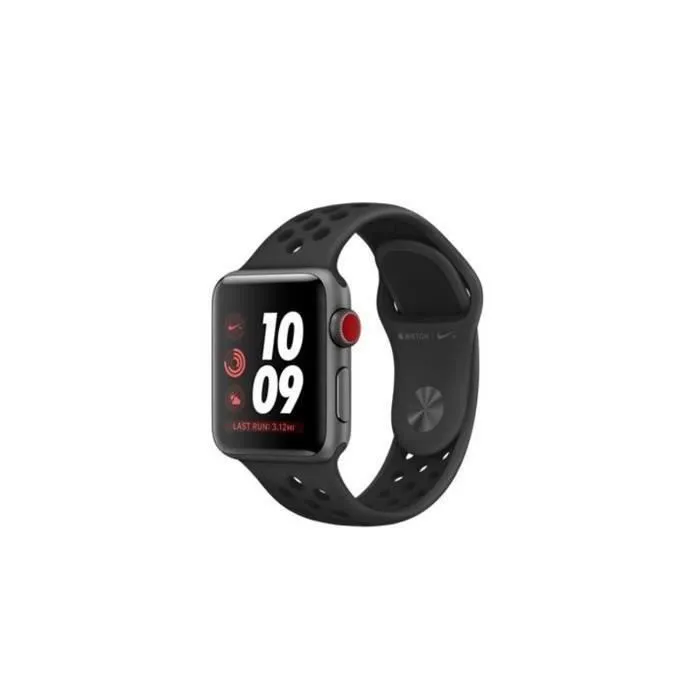 Apple Watch Nike+ GPS + Cellular - Boîtier 38 mm Gris sidéral Aluminium - Bracelet Nike Noir (2017) - Reconditionné - Etat correct Reconditionné - 155,88 € Apple Watch Nike+ GPS + Cellular - Boîtier 38 mm Gris sidéral Aluminium - Bracelet Nike Noir (2017) - Reconditionné - Etat correct Reconditionné Apple reconditionné disponible sur Cdiscount Seconde Vie