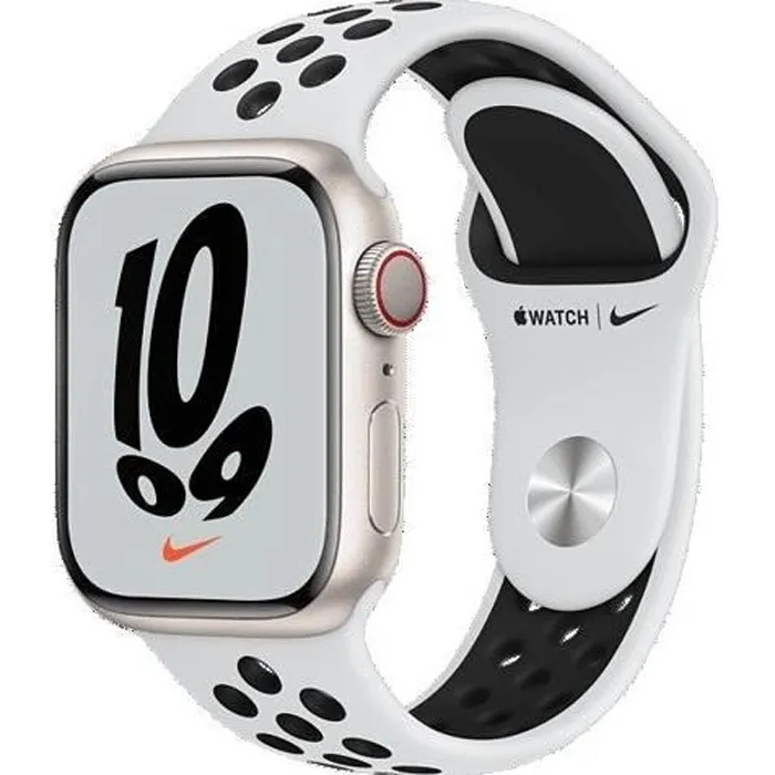 Apple Watch Nike Series 7 GPS 45 - Aluminium Starlight - Sport band Nike platinum/black - Reconditionné - Très bon état Reconditionné - 229,50 € Apple Watch Nike Series 7 GPS 45 - Aluminium Starlight - Sport band Nike platinum/black - Reconditionné - Très bon état Reconditionné Apple reconditionné disponible sur Cdiscount Seconde Vie
