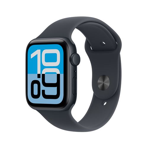 Apple Watch SE 3 GPS 44mm Boitier en Aluminium Minuit avec Bracelet Sport Minuit S/M État correct Apple reconditionné disponible sur Fnac