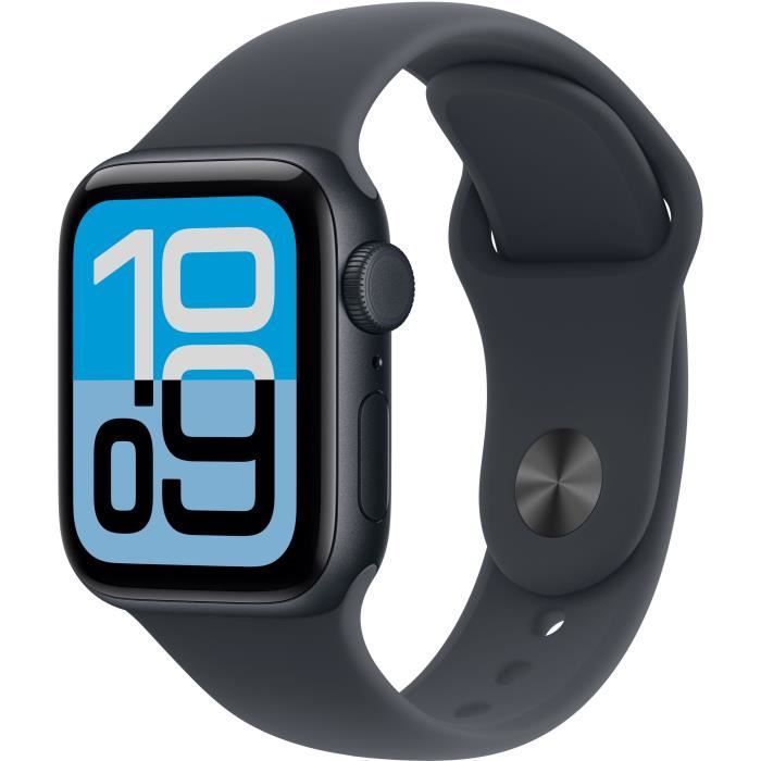 Apple Watch SE 3 GPS + Cellular - 40mm - Boîtier Midnight Aluminium - Bracelet Midnight Sport Band - S/M - Excellent état Parfait état Apple reconditionné disponible sur Pixmania