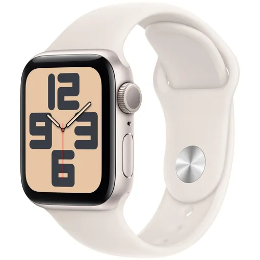 Apple Watch SE GPS (2024) Boîtier en Aluminium Lumière Stellaire 40 mm avec Bracelet Sport Lumière Stellaire S/M Bon état reconditionné disponible sur Rakuten