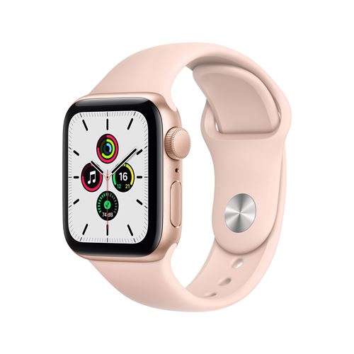 Apple Watch SE GPS, 40mm boitier aluminium or avec bracelet sport rose État correct Apple reconditionné disponible sur Fnac