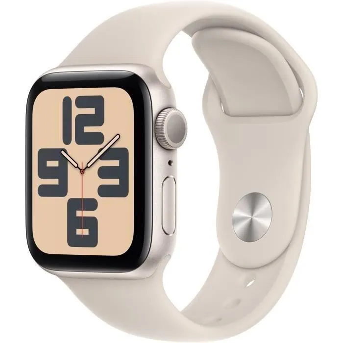 Apple Watch SE GPS - 40mm - Boîtier Starlight Aluminium - Bracelet Starlight Sport Band - S/M (2023) - Reconditionné - Très bon refurbished - 123,95 € Apple Watch SE GPS - 40mm - Boîtier Starlight Aluminium - Bracelet Starlight Sport Band - S/M (2023) - Reconditionné - Très bon refurbished reconditionné disponible sur Cdiscount Seconde Vie