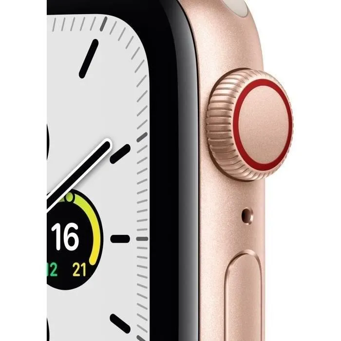 Apple Watch SE GPS + Cellular 2021 - 40mm - Boitier Gold Aluminium - Bracelet Starlight Sport - Reconditionné - Etat correct Reconditionné - 148,00 € Apple Watch SE GPS + Cellular 2021 - 40mm - Boitier Gold Aluminium - Bracelet Starlight Sport - Reconditionné - Etat correct Reconditionné Apple reconditionné disponible sur Cdiscount Seconde Vie