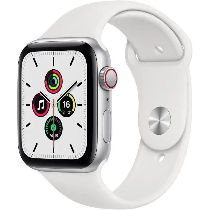 Apple Watch SE GPS + Cellular - 44mm Boîtier aluminium Argent - Bracelet Blanc (2020) - Reconditionné - Excellent état refurbished - 149,00 € Apple Watch SE GPS + Cellular - 44mm Boîtier aluminium Argent - Bracelet Blanc (2020) - Reconditionné - Excellent état refurbished reconditionné disponible sur Cdiscount Seconde Vie