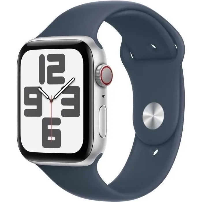 Apple Watch SE GPS + Cellular - 44mm - Boîtier Silver Aluminium Storm Blue Sport Band - M/L (2023) - Reconditionné - Excellent état Reconditionné - 175,00 € Apple Watch SE GPS + Cellular - 44mm - Boîtier Silver Aluminium Storm Blue Sport Band - M/L (2023) - Reconditionné - Excellent état Reconditionné Apple reconditionné disponible sur Cdiscount Seconde Vie