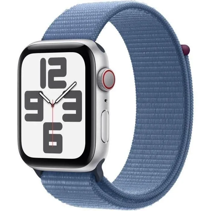 Apple Watch SE GPS + Cellular - 44mm - Boîtier Silver Aluminium Winter Blue Sport Loop (2023) - Reconditionné - Etat correct Reconditionné - 173,00 € Apple Watch SE GPS + Cellular - 44mm - Boîtier Silver Aluminium Winter Blue Sport Loop (2023) - Reconditionné - Etat correct Reconditionné Apple reconditionné disponible sur Cdiscount Seconde Vie