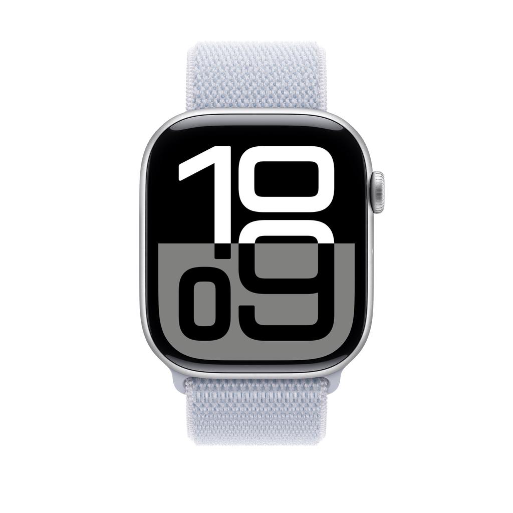 Apple Watch Series 10 (2024) GPS 42 mm - Aluminium Argent - Boucle sport Bleu Reconditionné Apple reconditionné photo 2 | Dero